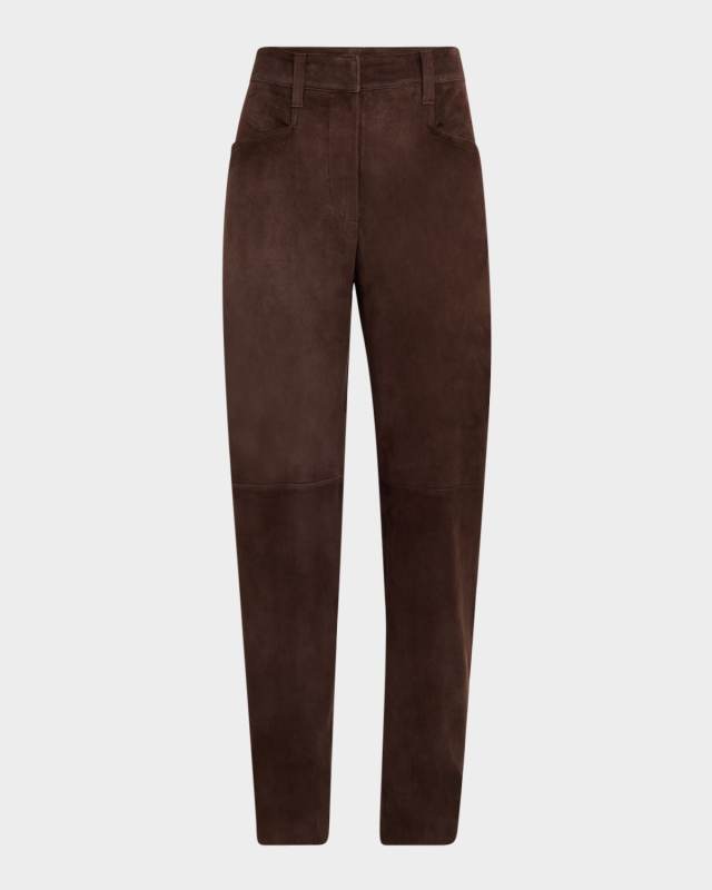 Suede Equestrian Pants